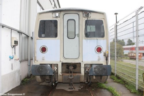 Der Endwagen eines Talgozuges,
 direkt frontal