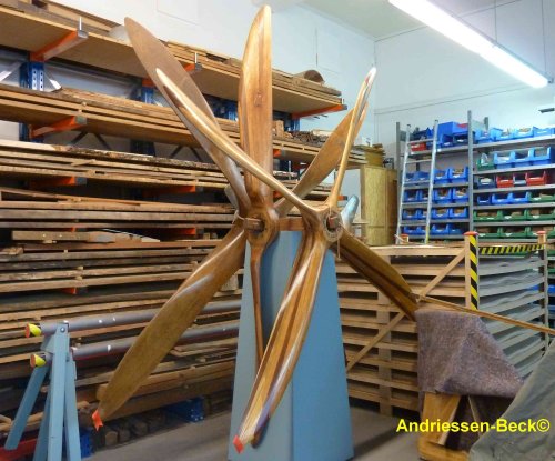 Die abgebrochenen Spitzen der Holzpropellerblätter sind durch Ersatzstücke aus ähnlichen Blättern hervorragend passgenau von Imre Varga ersetzt worden. Um ein Gefühl für das Flugzeug zu erhalten,
 hat er für sich zu Hause ein Holzmodell der Pfalz DVIII entwickelt,
 inklusive einer Holzattrappe des Motors.